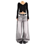 Women's Vintage High Waist Wide Leg Denim Jeans