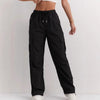 Women's High Waist Wide Leg Track Pants | Quick Dry Casual Loose Fit Trousers