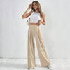 Women's High Waisted Pleated Wide Leg Pants | Summer Casual Loose Trousers