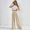 Women's High Waisted Pleated Wide Leg Pants | Summer Casual Loose Trousers