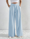 Women's High Waisted Pleated Wide Leg Pants | Summer Casual Loose Trousers