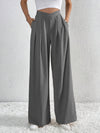 Women's High Waisted Pleated Wide Leg Pants | Summer Casual Loose Trousers