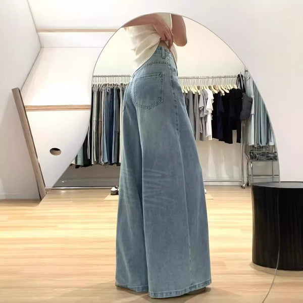 Women's Wide Leg Jeans High Waisted | Casual Loose Fit Slimming Pants