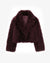 Purple fluffy jacket on a white background - sfosh