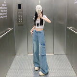 Women's Straight-Leg Pants with Large Pockets | Casual Trousers