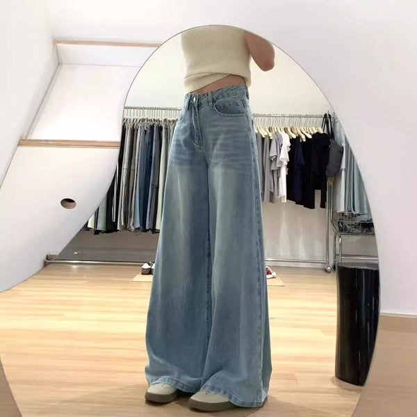 Women's Wide Leg Jeans High Waisted | Casual Loose Fit Slimming Pants