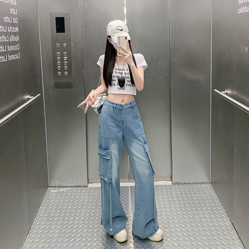 Women's Straight-Leg Pants with Large Pockets | Casual Trousers