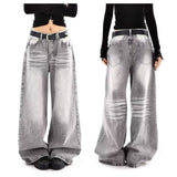 Women's Vintage High Waist Wide Leg Denim Jeans