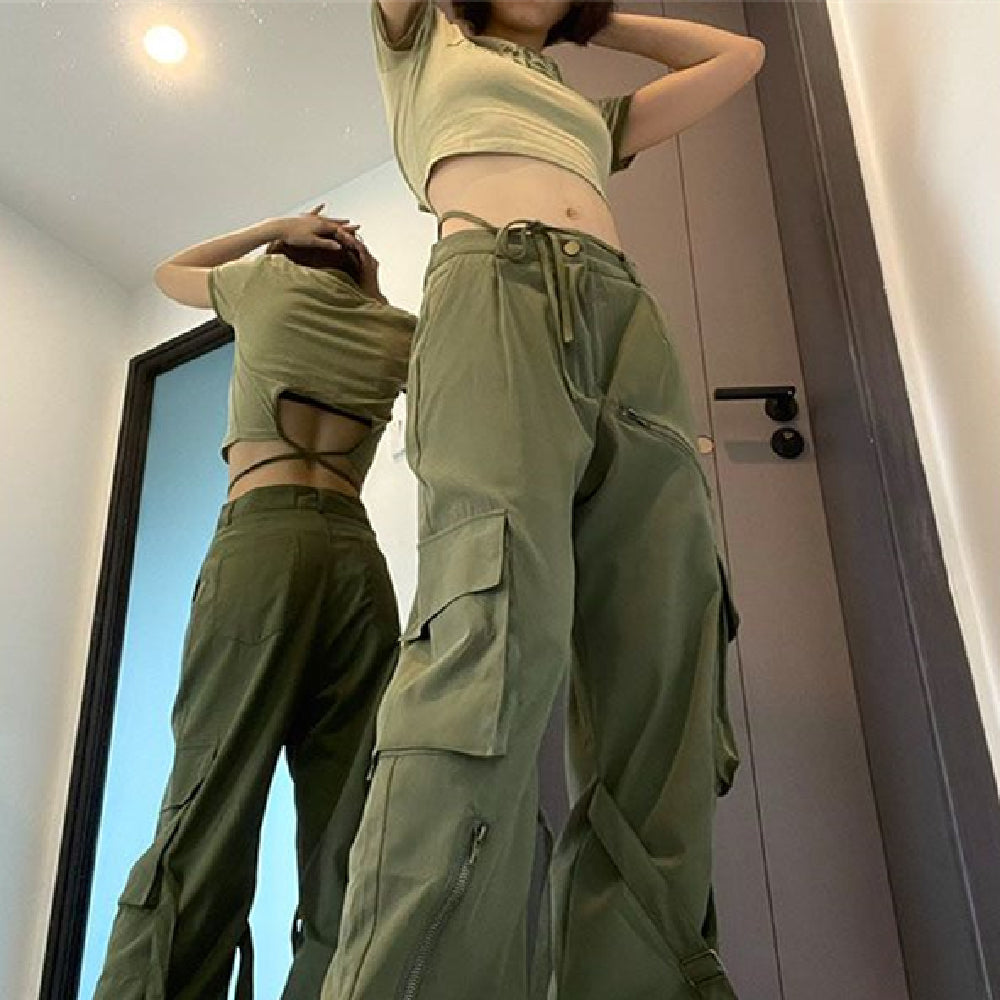 Women's Utility Wide Leg Cargo Pants