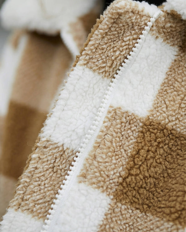 Brown and white grid