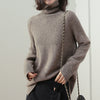 Ultra Soft Women's Oversized Turtleneck Sweater | High Neck Loose Fit Cashmere Pullover