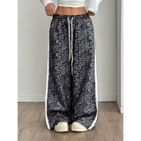Women's Leopard Print Wide Leg Pants | Stylish Leopard Print Patchwork Wide Leg Pants