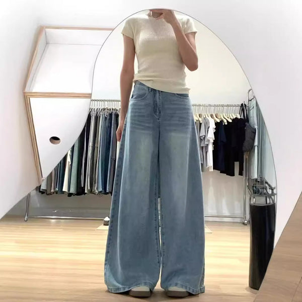 Women's Wide Leg Jeans High Waisted | Casual Loose Fit Slimming Pants