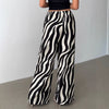 Women's Elegant Printed Wide Leg Pants | High Waist Printed Wide Leg Pants