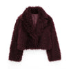 Women's Short Faux Fur Coat | European Style Winter Crop Jacket