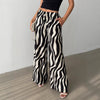 Women's Elegant Printed Wide Leg Pants | High Waist Printed Wide Leg Pants