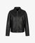 Black leather jacket on a white background - sfosh