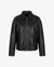 Black leather jacket on a white background - sfosh