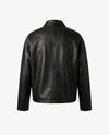 Black leather jacket on a white backgroundBlack leather jacket on a white background - sfosh
