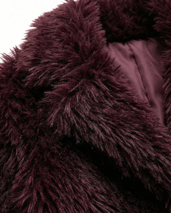 Close-up of dark purple fluffy fabric texture - sfosh