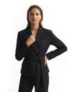 Women's Tie-Waist Blazer – Elegant Autumn/Winter Office Jacket