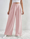 Women's High Waisted Pleated Wide Leg Pants | Summer Casual Loose Trousers