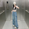 Women's Straight-Leg Pants with Large Pockets | Casual Trousers