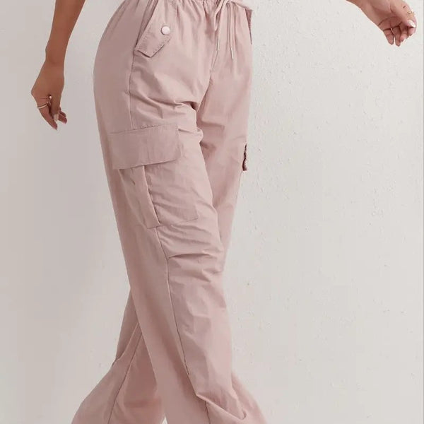 Women's High Waist Wide Leg Track Pants | Quick Dry Casual Loose Fit Trousers
