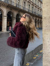 Women's Short Faux Fur Coat | European Style Winter Crop Jacket
